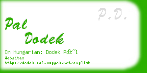pal dodek business card